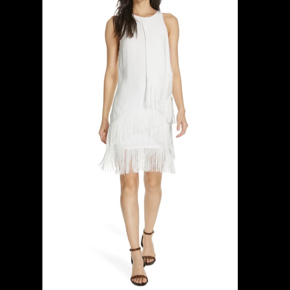 NWT Joie Amiyah Fringe Sheath Dress Flapper Wedding Rehearsal Engagement 1920’s